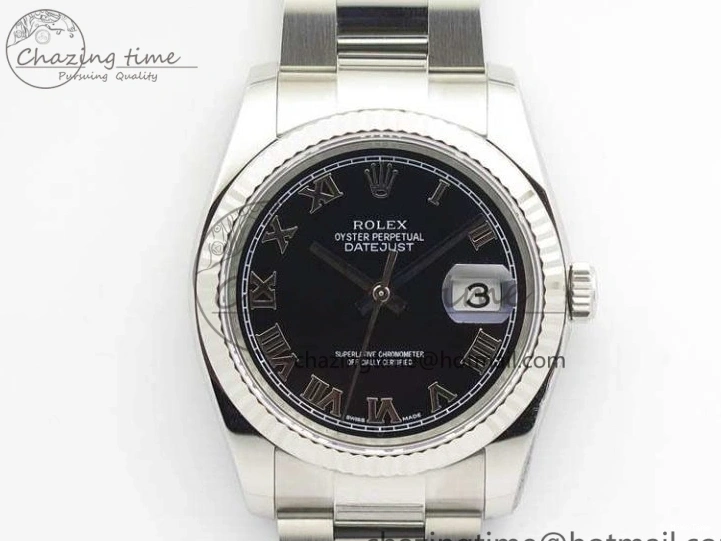 MiroTime 0501 Functional DateJust 36mm SS 116234 ARF 1:1 Best Edition Black Roman Dial On 904L SS Oyster Bracelet SA 3570